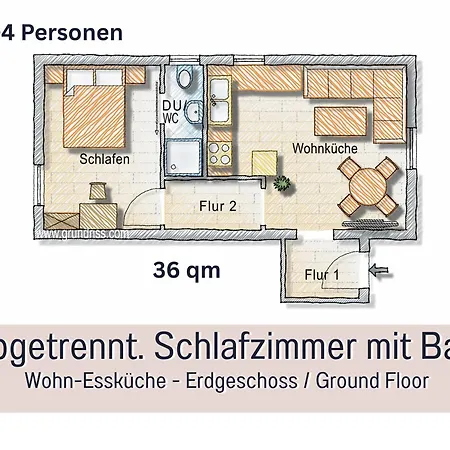 Horizon - Ferienwohnungen Playmobil Funpark Und Messe Nuernberg Mit Parkplatz 4Pers 24H Self Checkin Zirndorf Exterior photo